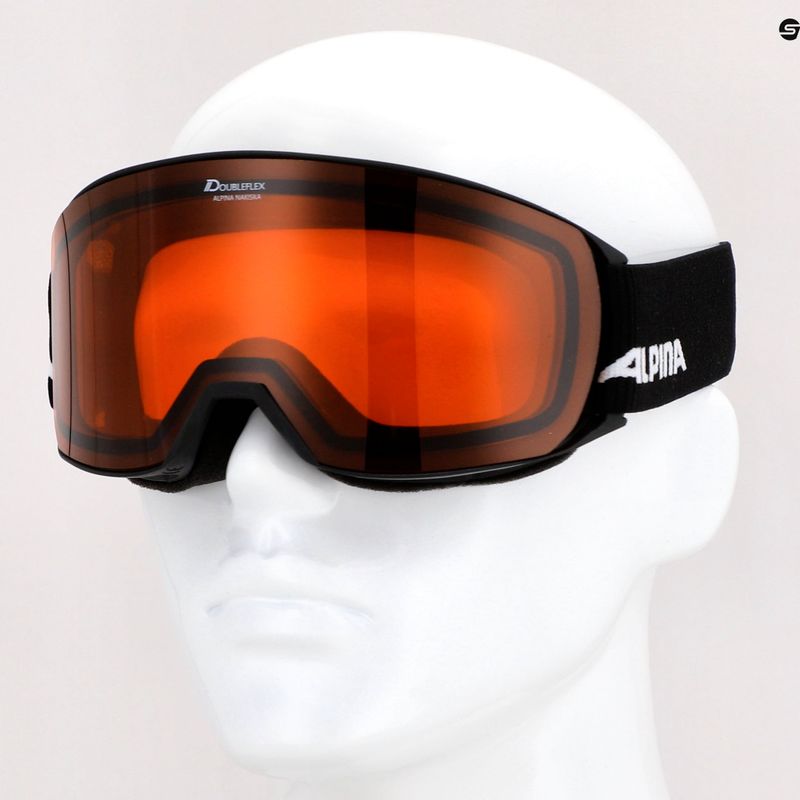 Síszemüveg Alpina Nakiska black matt/orange 10