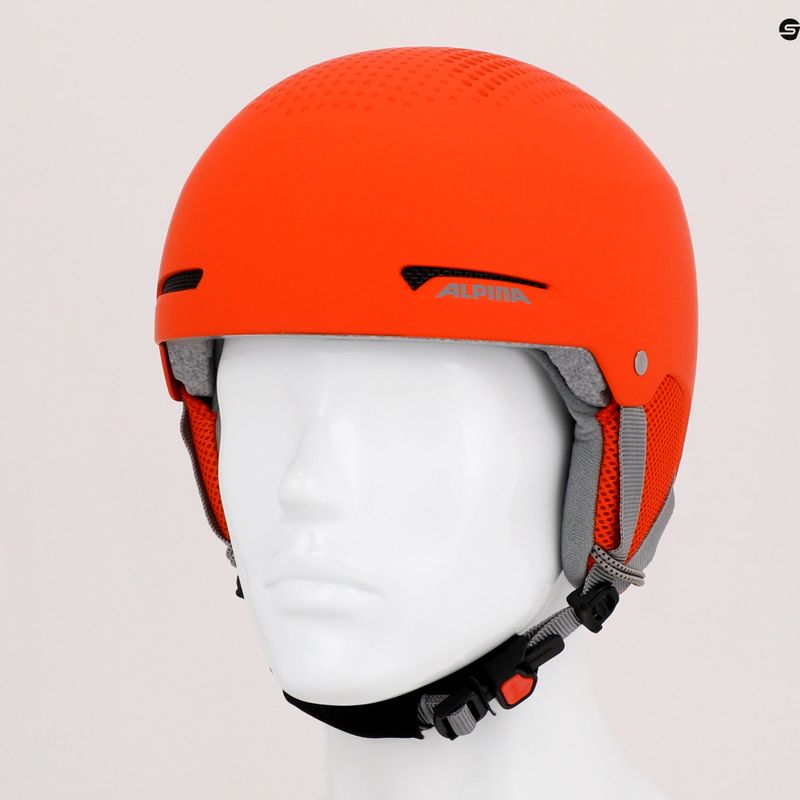 Gyermek síbukósisakok Alpina Zupo pumpkin/orange matt 10
