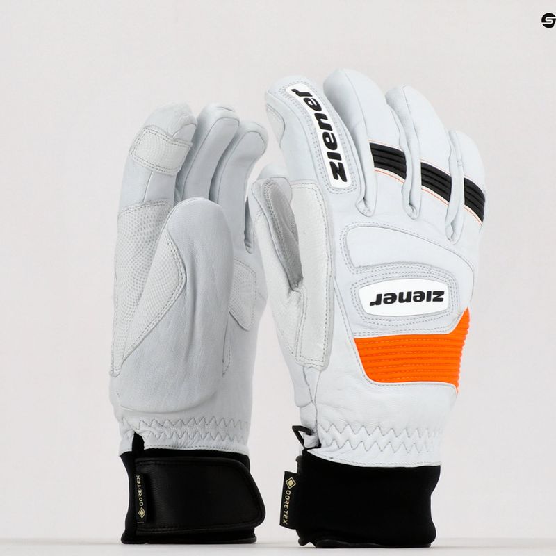 Férfi síelő kesztyű ZIENER Guard GTX + Gore Grip PR fehér 801019 10