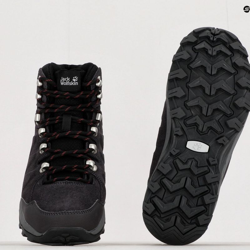 Jack Wolfskin női túrabakancs Refugio Texapore Mid szürke 4050871 10