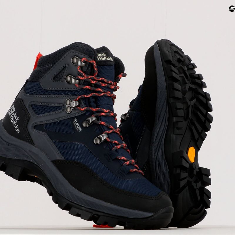 Jack Wolfskin női túrabakancs Rebellion Guide Texapore Mid fekete-kék 4053801 10