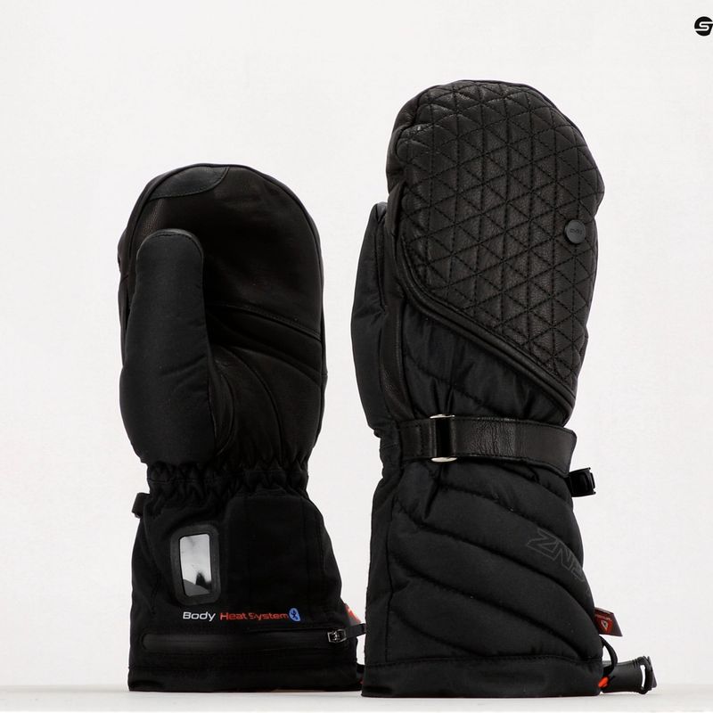 Női fűtött sí kesztyű LENZ Heat Glove 6.0 ujj sapka kesztyű fekete 1206 8