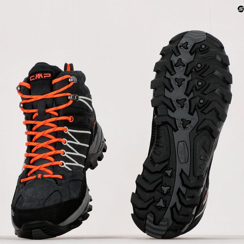 Férfi CMP Rigel Mid szürke-narancs trekking csizma 3Q12947 12