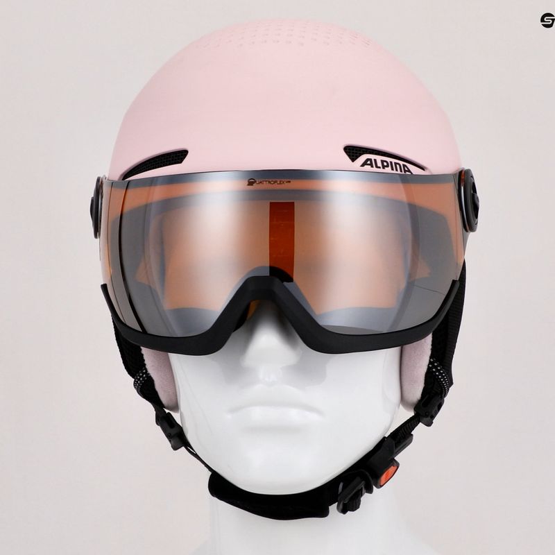 Gyermek síbukósisakok Alpina Zupo Visor Q-Lite rose matt 14
