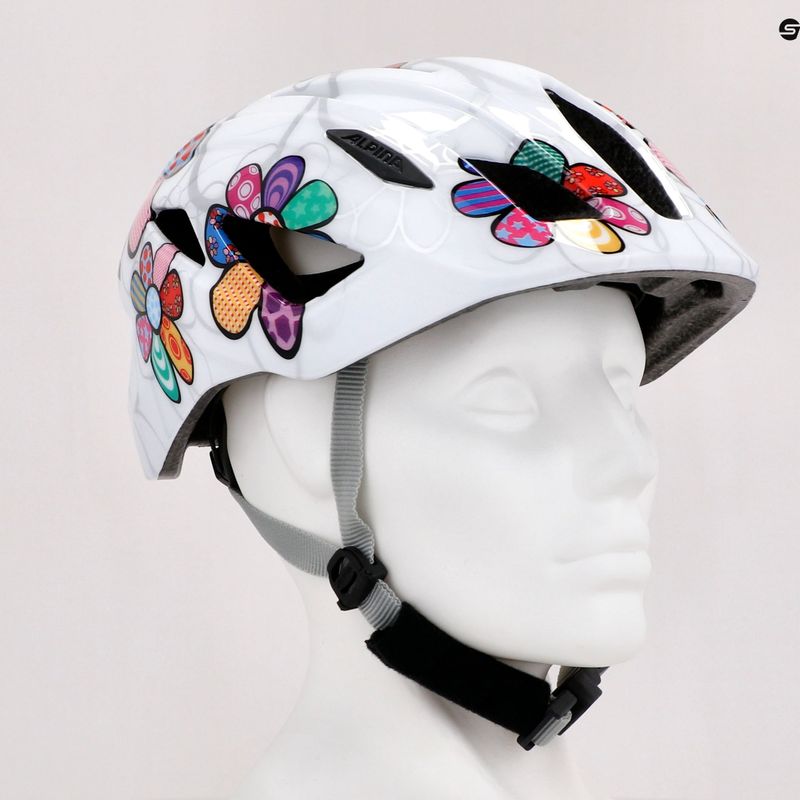 Gyermek kerékpáros sisak Alpina Pico pearlwhite/flower gloss 9