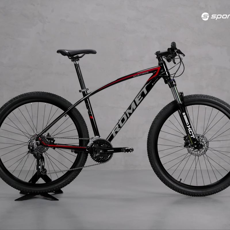 Romet Mustang M7.1 mountain bike fekete/piros 16