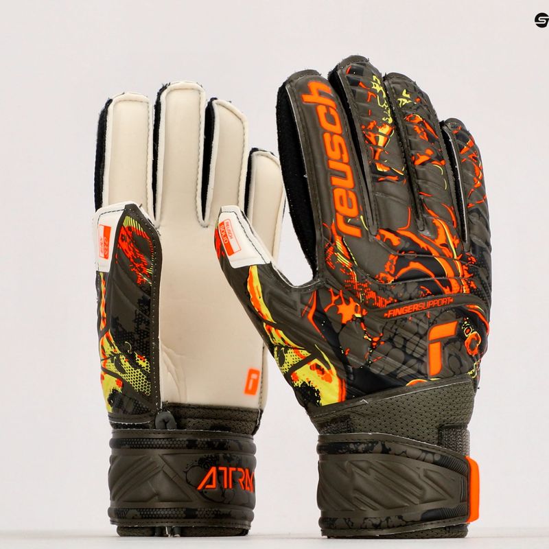 Reusch Attrakt Solid Finger Support Junior gyermek kapuskesztyű zöld 5372010-5556 9