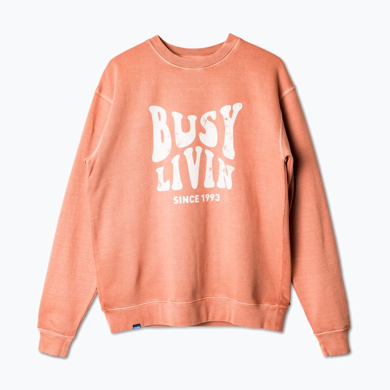 Férfi pulóver KAVU Core Crew fired brick