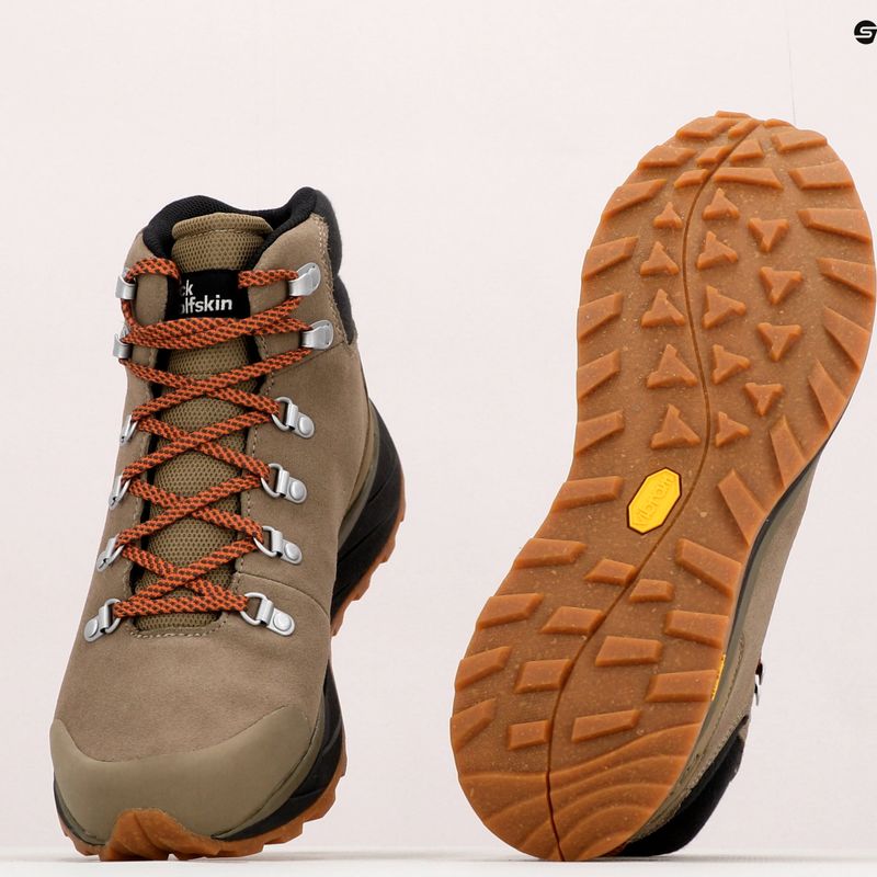 Jack Wolfskin férfi Terraventure Urban Mid barna trekking csizma 4053561 11