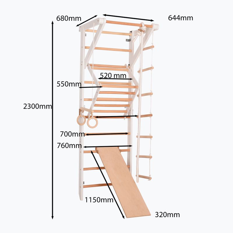 RINAGYM Sport 3 fehér torna létra 7