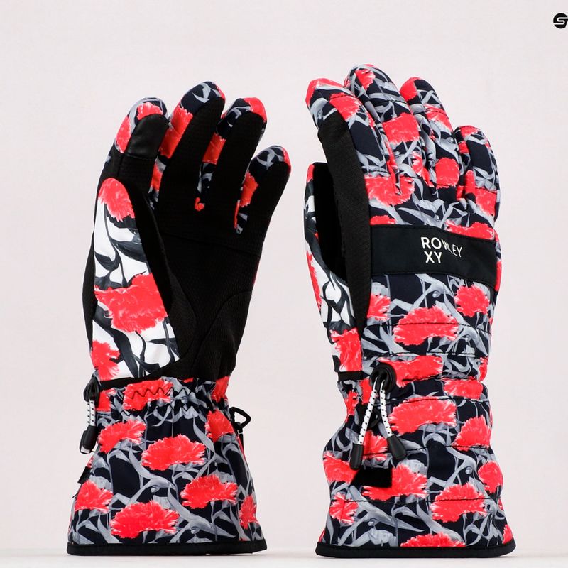 Női snowboard kesztyű ROXY Cynthia Rowley 2021 true black/white/red 11