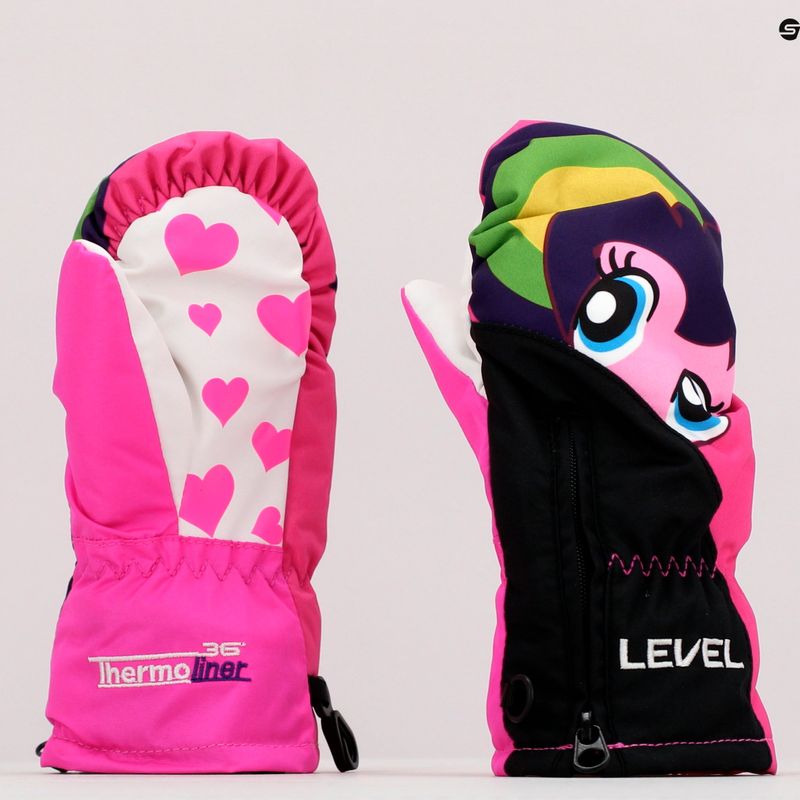 Gyermek snowboard kesztyű Level Lucky Mitt rózsaszín 4146 5