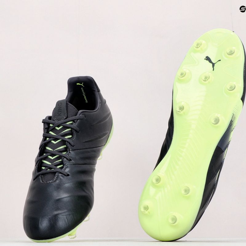 PUMA King Platinum 21 FG/AG férfi futballcipő fekete-zöld 106478 05 11