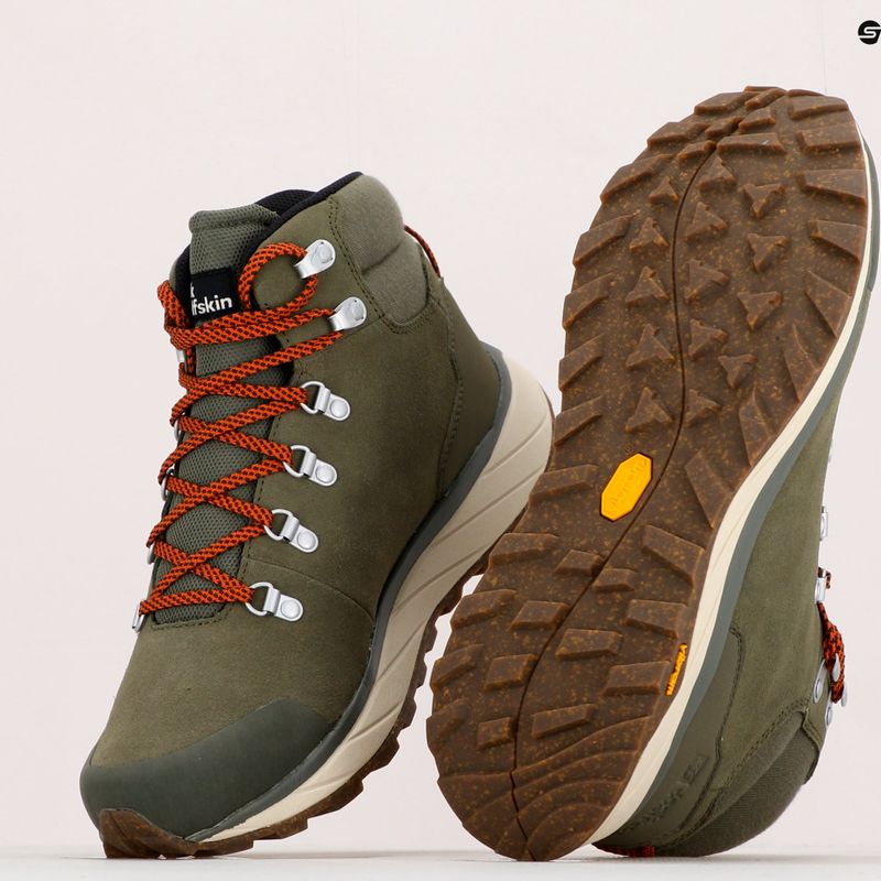 Jack Wolfskin férfi Terraventure Urban Mid trekking csizma zöld 4053561 11