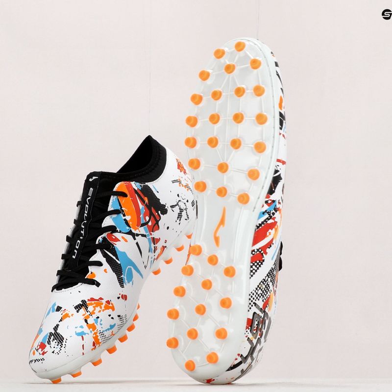 Joma Evolution AG férfi futballcipő fehér/fekete/narancs 12