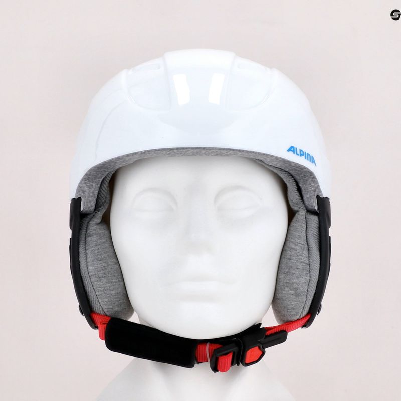 Gyermek síbukósisakok Alpina Carat white/red/blue 9