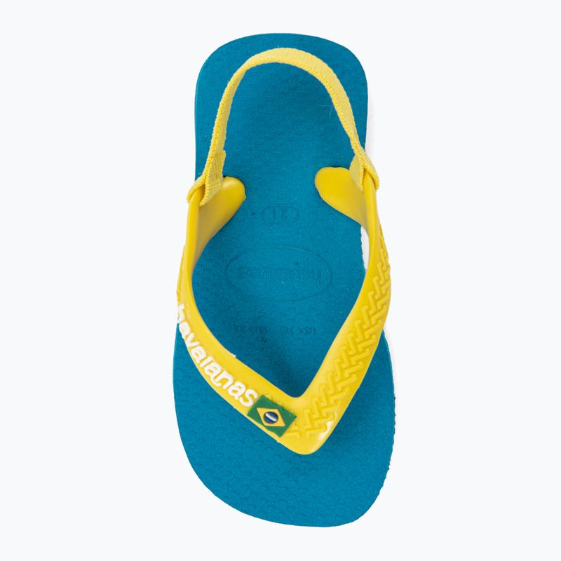 Havaianas Baby Brasil Logo II szandál fehér/kék/zöld/sárga 6