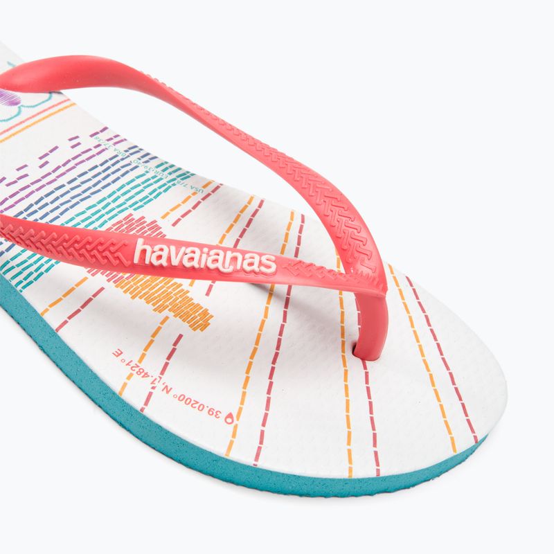 Női Havaianas Slim Local Soul Ibiza szandál piros/kék/narancs 7