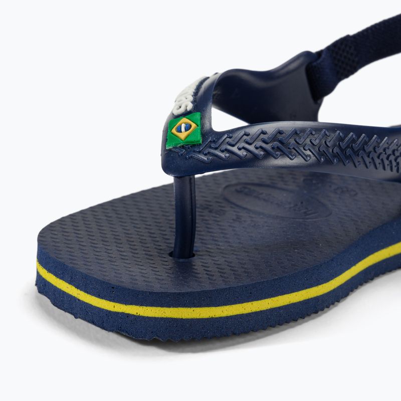 Havaianas Baby Brasil Logo II navy blue / citrus yelloew gyermek szandál 8