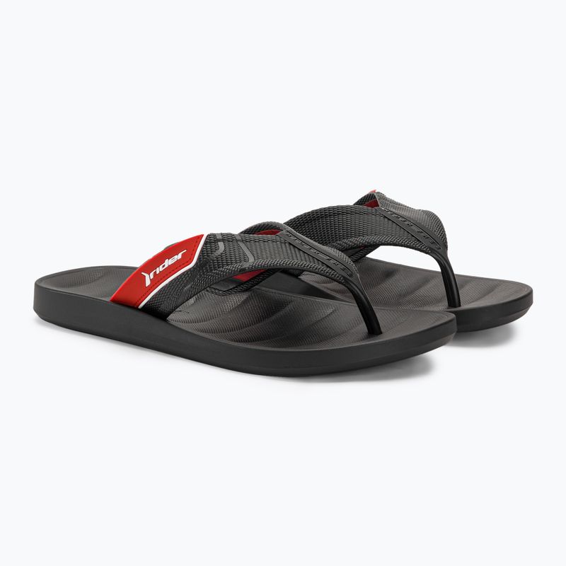 Férfi RIDER Free Mix Tanga flip flop fekete/piros 4