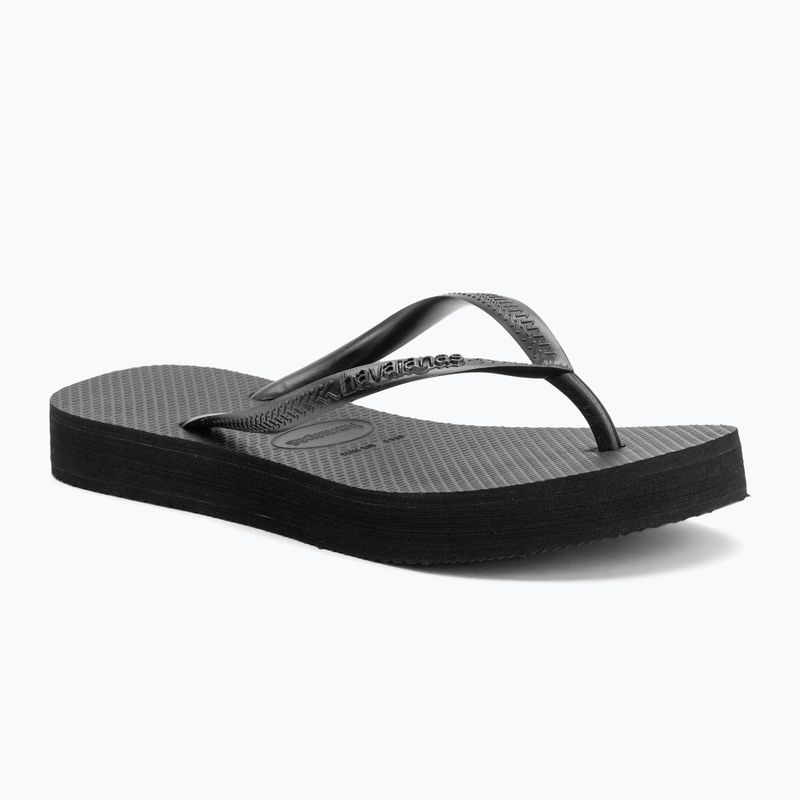 Női Havaianas Slim Platform flip flopok fekete