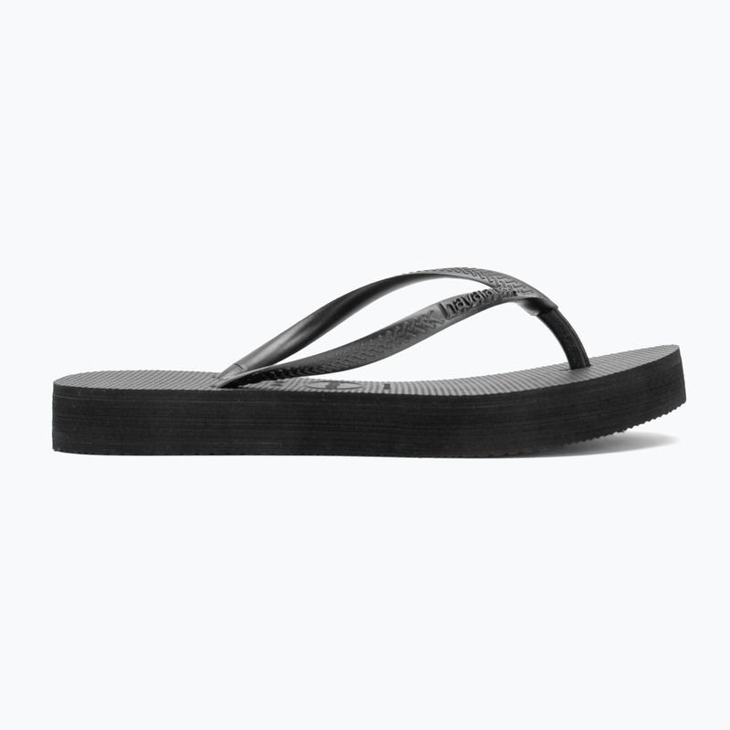 Női Havaianas Slim Platform flip flopok fekete 2