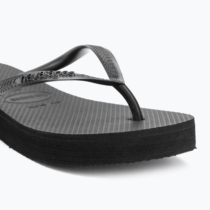 Női Havaianas Slim Platform flip flopok fekete 7