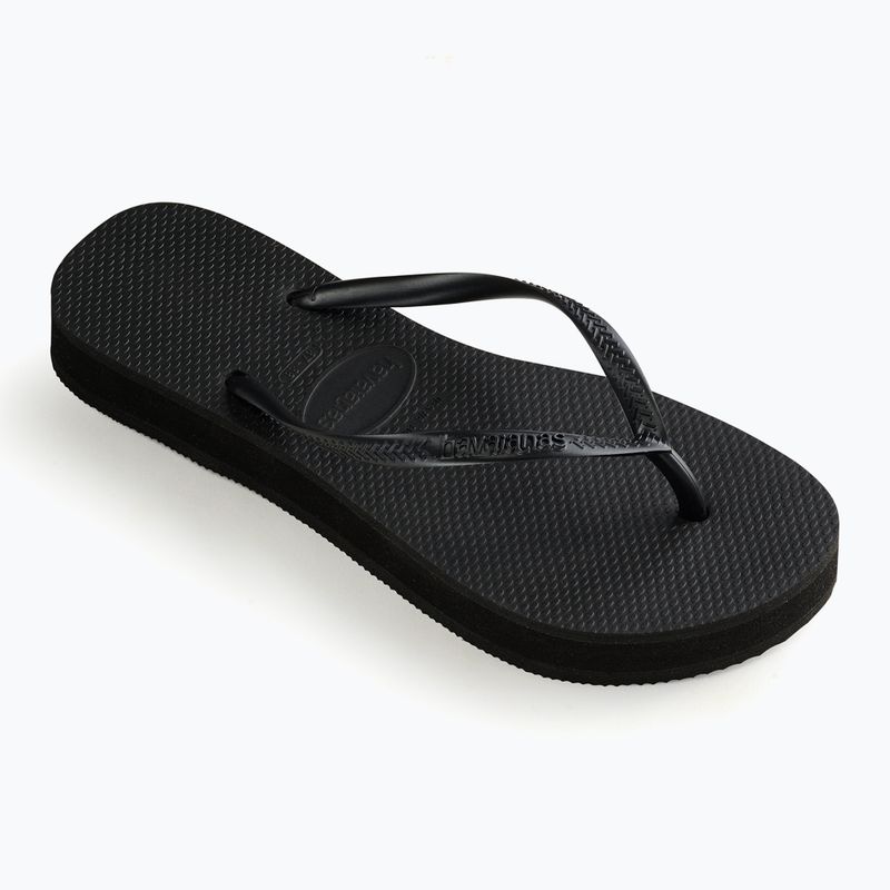 Női Havaianas Slim Platform flip flopok fekete