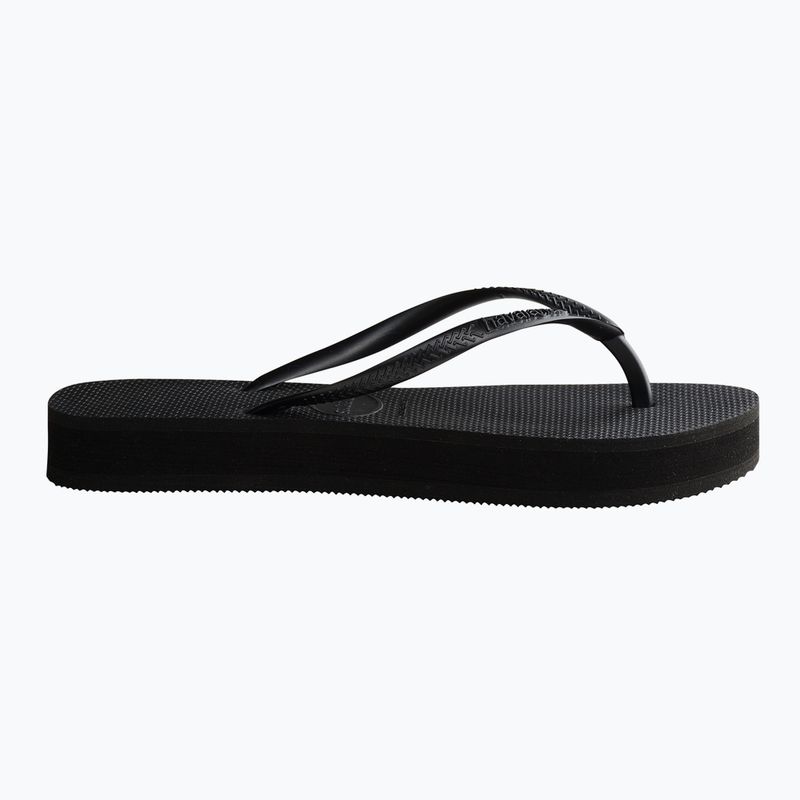 Női Havaianas Slim Platform flip flopok fekete 2