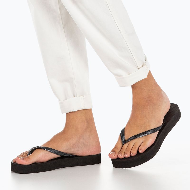 Női Havaianas Slim Platform flip flopok fekete 6