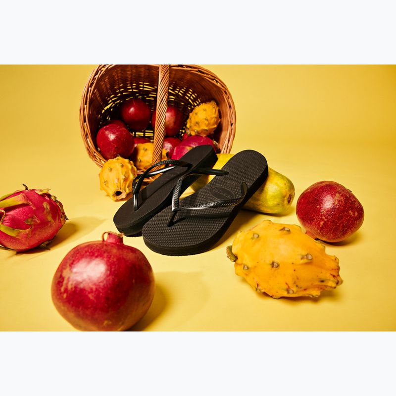 Női Havaianas Slim Platform flip flopok fekete 7