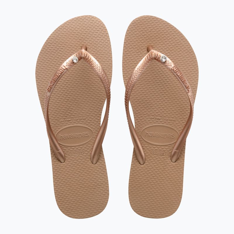 Havaianas Slim Crystal Sw II rode gold női flip-flop papucs 11