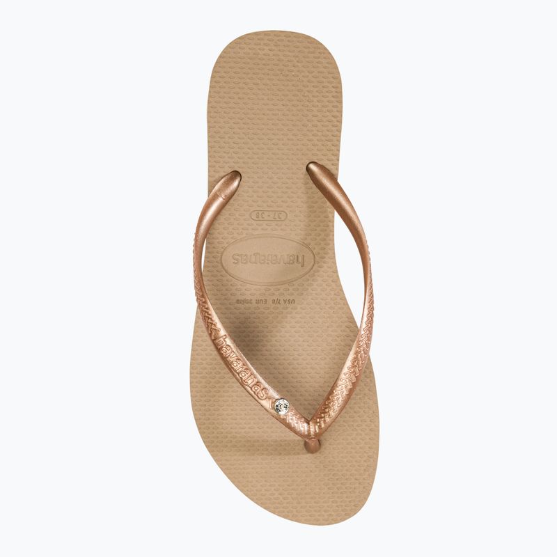 Havaianas Slim Crystal Sw II rode gold női flip-flop papucs 5