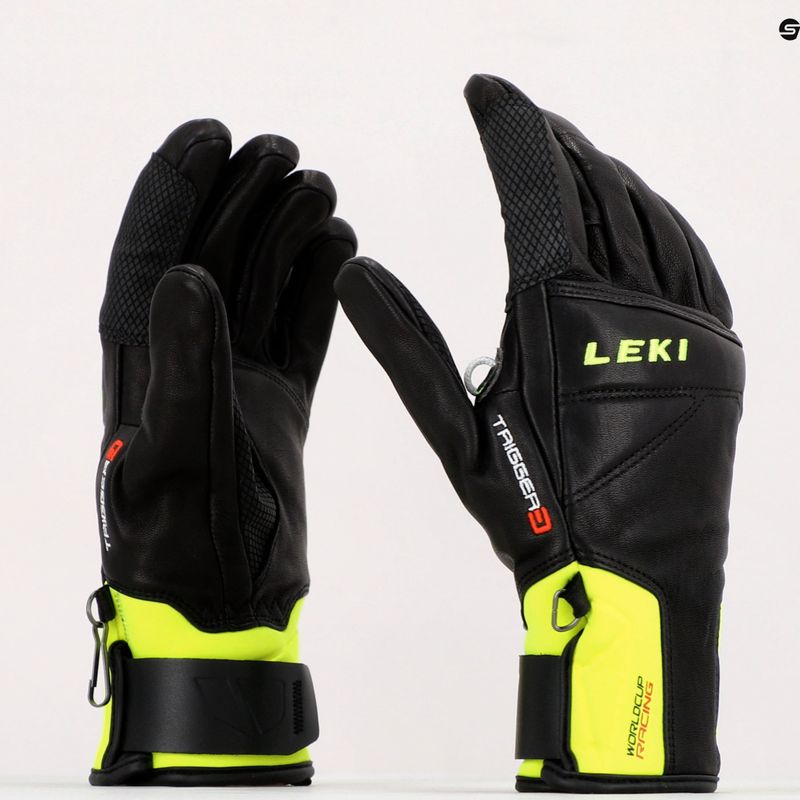 LEKI Worldcup Race Speed 3D férfi síelő kesztyű fekete-zöld 650801301090 8