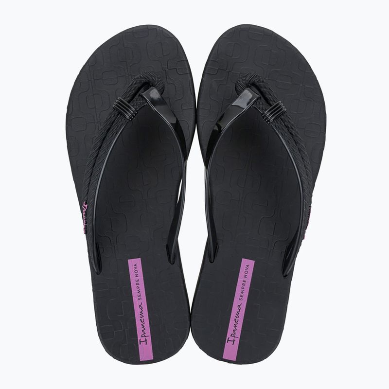 Ipanema Diversa fekete/lila női flip flopok 2