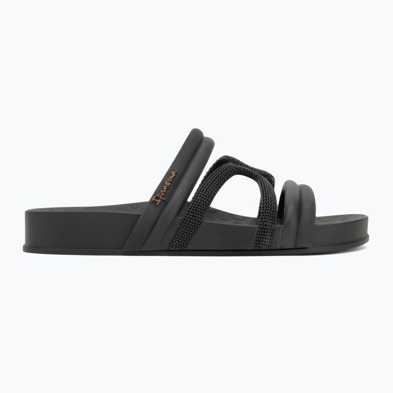 Női Ipanema Walk Slide flip-flopok fekete/fekete/barna 2