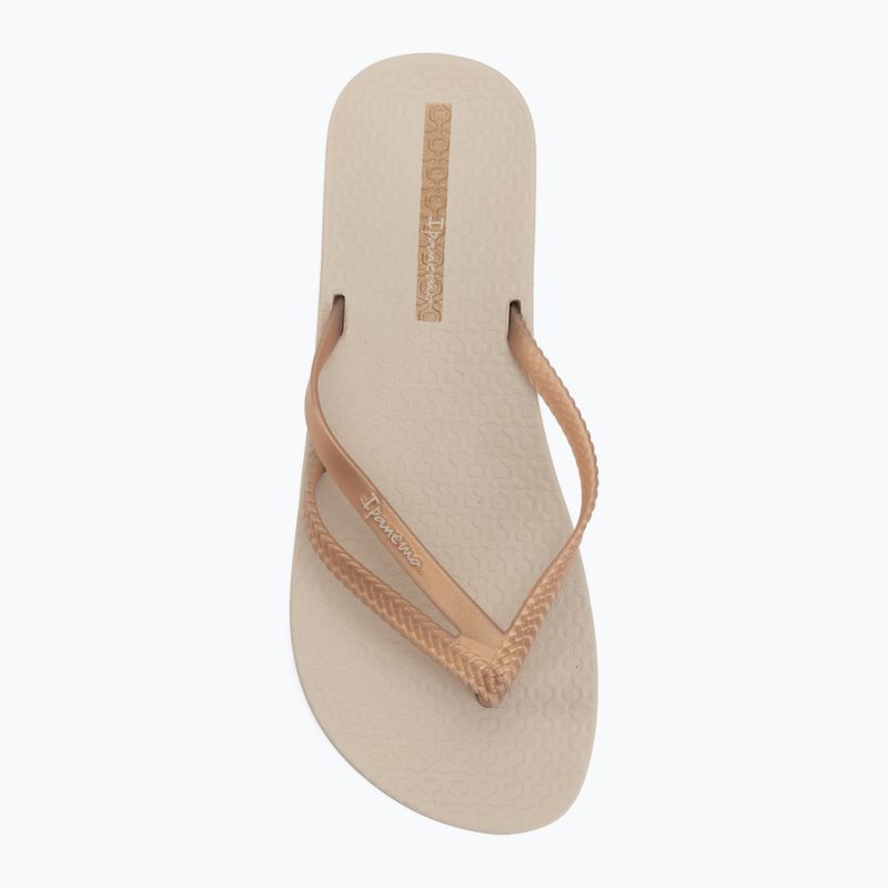 Női flip-flop papucsok Ipanema Bossa Soft V beige/gold 5