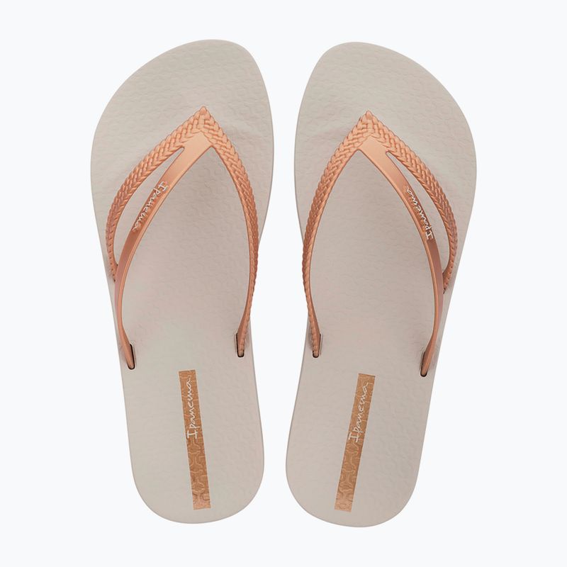 Női flip-flop papucsok Ipanema Bossa Soft V beige/gold 2