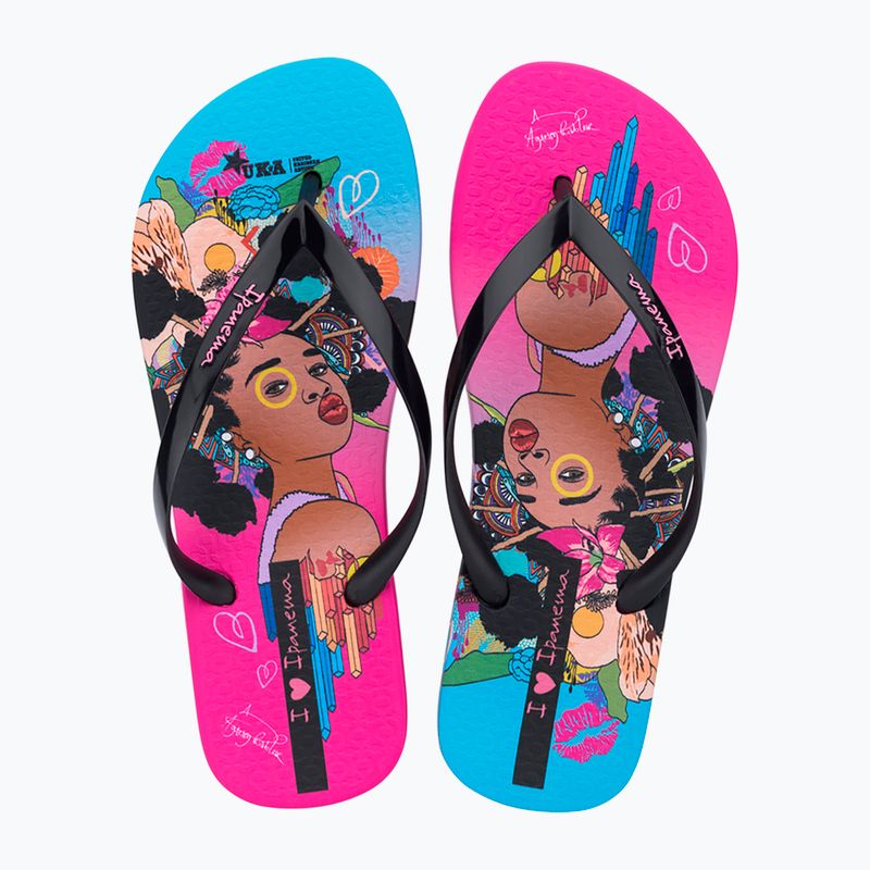 Női flip-flop papucsok Ipanema Graffiti V pink/black/blue 2