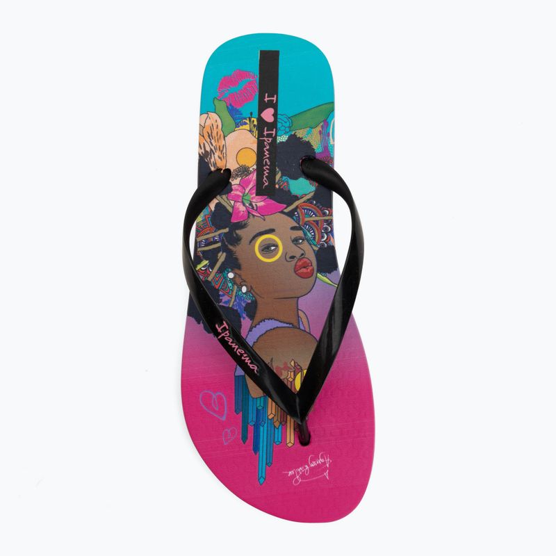 Női flip-flop papucsok Ipanema Graffiti V pink/black/blue 5