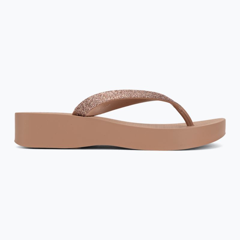Női flip-flop papucsok Ipanema Mesh Chic Plat brown/glitter 2