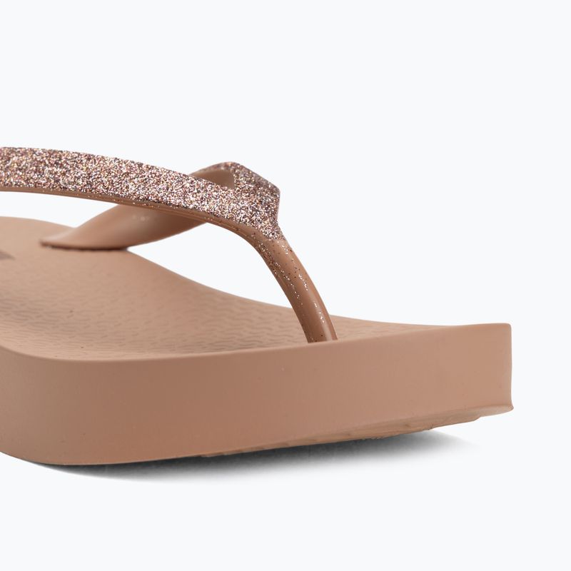 Női flip-flop papucsok Ipanema Mesh Chic Plat brown/glitter 7