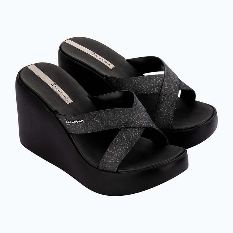 Női papucsok Ipanema High Fashion II Slide black/glitter/beige