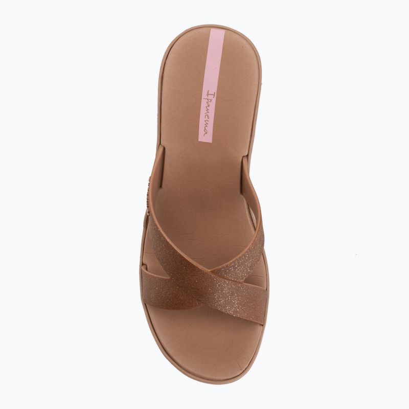 Női papucsok Ipanema High Fashion II Slide brown/glitter/pink 5