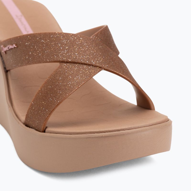 Női papucsok Ipanema High Fashion II Slide brown/glitter/pink 7
