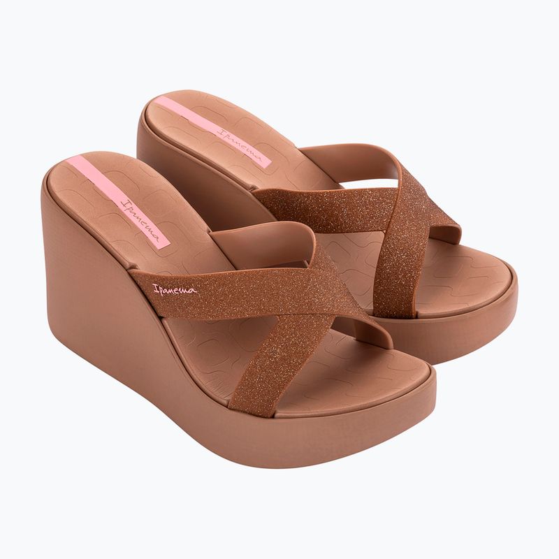 Női papucsok Ipanema High Fashion II Slide brown/glitter/pink