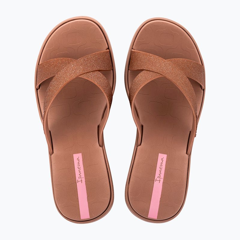 Női papucsok Ipanema High Fashion II Slide brown/glitter/pink 2