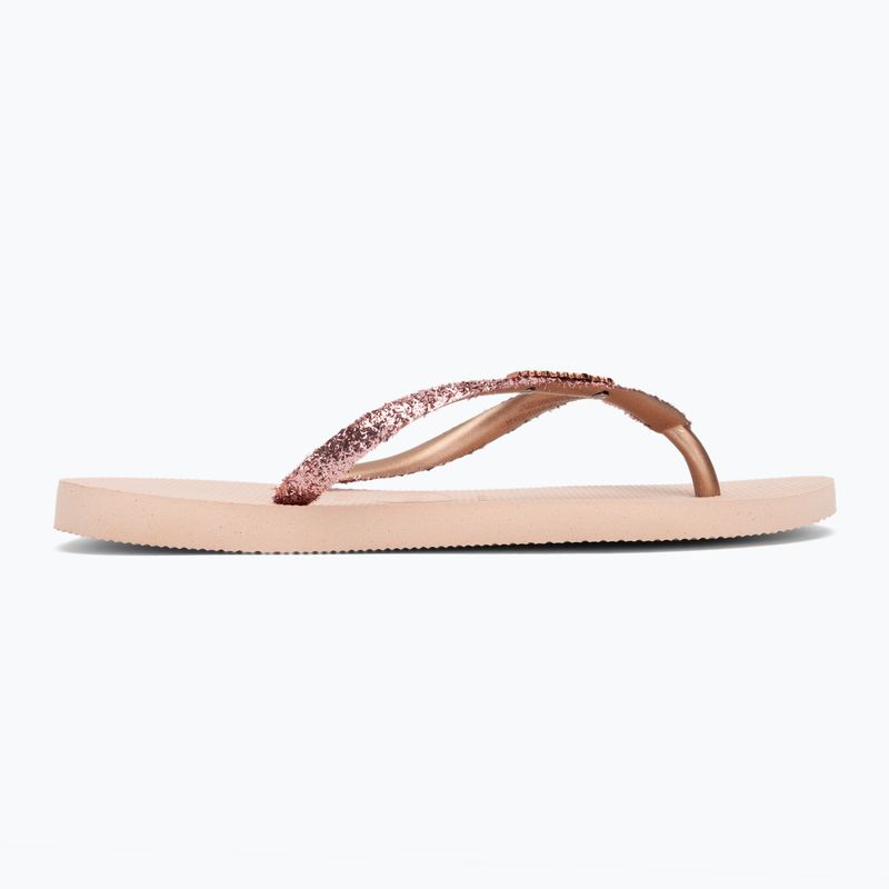 Női Havaianas Slim Glitter II flip flop balett rózsaszín / aranypirosítás 2