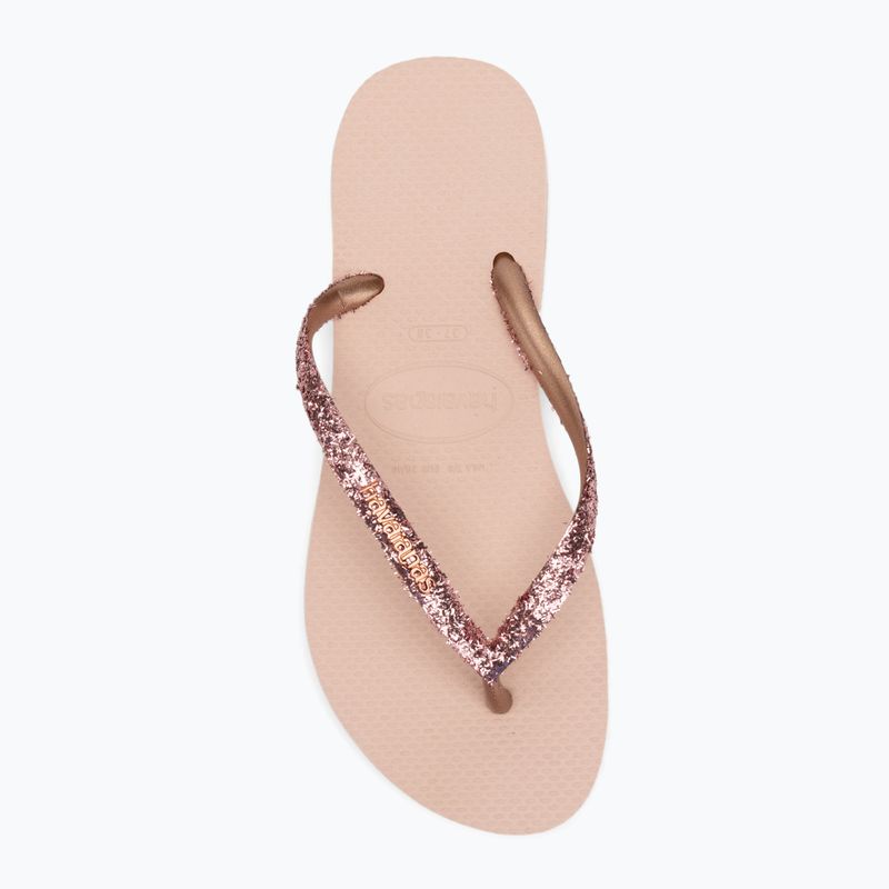 Női Havaianas Slim Glitter II flip flop balett rózsaszín / aranypirosítás 5