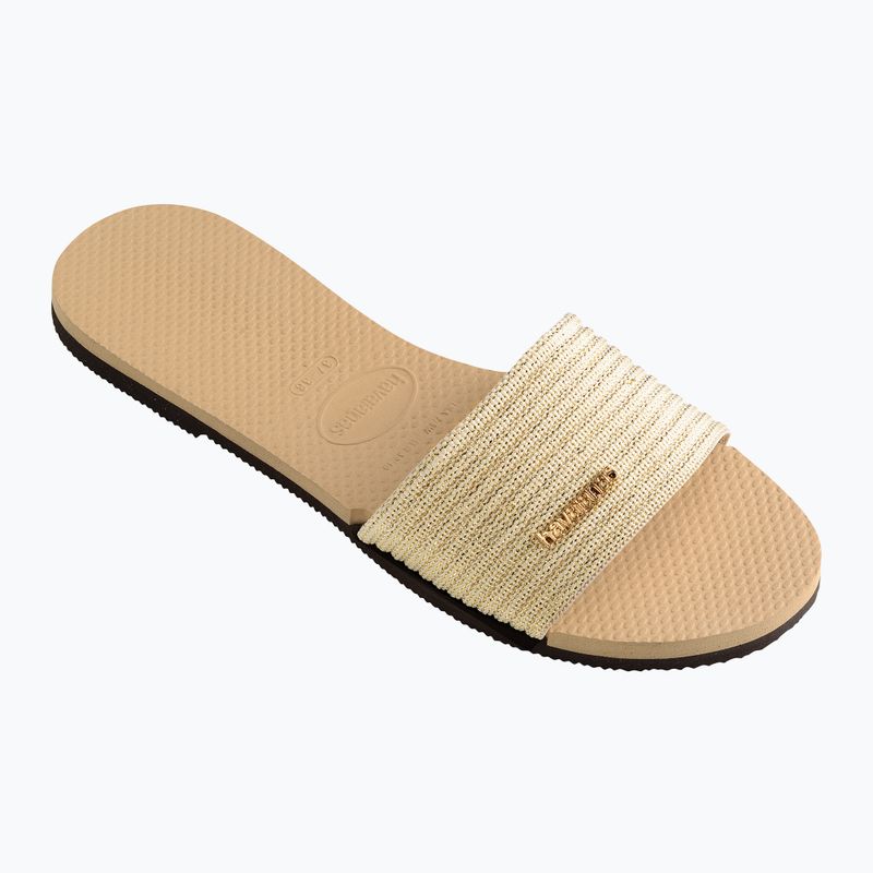 Havaianas You Malta Metallic golden női papucs 8